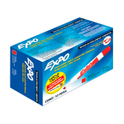 [BER-MAR-19290C] Marcador para pizarron Expo rojo caja con 12 piezas