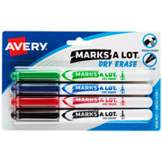 [AVE-MAR-24459] Marcador para pizarrón AVERY con 4 pi s colores surtidos tipo bolígrafo