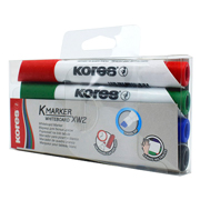 [KOR-MAR-PSURT4] Marcador para pizarrón Kores, rojo, azul, verde y negro, con 4 piezas
