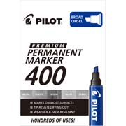 [PIIL-MAR-44116C] Marcador permanente 400 Pilot punta cincel, color azul, caja con 12 piezas