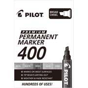 [PIIL-MAR-44114C] Marcador permanente 400 Pilot punta cincel, color negro, caja con 12 piezas