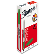 [BER-MAR-8019112] Marcador permanente Sharpie fino verde caja con 12 piezas