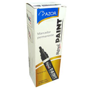 [AZO-MAR-34001] Marcador permanente Signal Paint punta bala color negro caja con 12 pzas