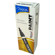 [AZO-MAR-34002] Marcador permanente Signal Paint punta bala color rojo caja con 12 pzas