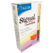 [AZO-MAR-30009C] Marcador permanente fino Signal Metalinkpunta bala 1.3 mm color dorado 12 pzs