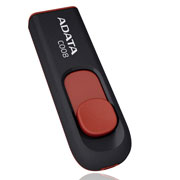 Memoria Adata USB 16GB Color Negro + Rojo Retractil