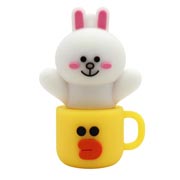 [BR-ME-19043210] Memoria USB Brobotix 32gb conejo en taza.