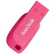 [ME-SAN-16GZ50RO] Memoria USB Sandisk Cruzer Blade Z50, 16GB, USB 2.0, Rosa