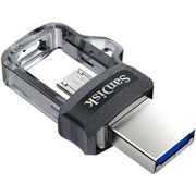 [ME-SAN-DUAL32GB] Memoria USB Sandisk Ultra Dual Drive M3.0, 32GB, USB 3.0, Gris