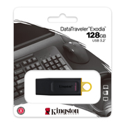 [ME-KIN-DTX128GB] Memoria USB, 128GB, 3.2 Gen 1, Negro/Amarillo.
