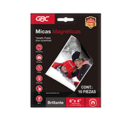 [GBC-MIC-P6878] Mica magnética GBC tamaño fotografía  con 10 piezas