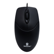 [BR-CO-497202] Mouse USB Brobotix alambrico negro k1 .