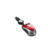 [VER-ACC-97255] Mouse Verbatim óptico mini travel alámbrico rojo