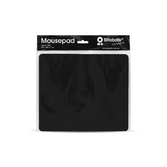 [BR-CO-497264] Mousepad Brobotix ultra delgado negro con bolsa