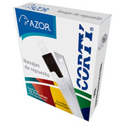 [AZO-NAV-305NC] Navaja Corty 300N chico 9 mm caja con 10estuches con 10 navajas cada uno