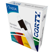 [AZO-NAV-460NC] Navaja Corty 460N grande 18 mm blíster con 10 estuches con 10 navajas cada uno