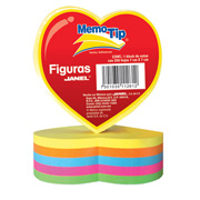 [JAN-PST-0303COR] Notas Adhesivas Memo Tip forma corazon con 250 hojas de 7cm x 7cm
