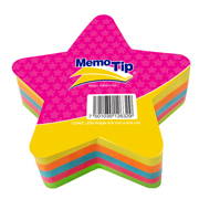 [JAN-PST-3550EST] Notas Adhesivas Memo Tip forma estrella de 8.1cm x 8.1cm 1 block con 50 hojas