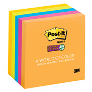 [P3M-PST-5SSRIO] Notas adhesivas Mod. 654-5ssuc Post-it Río de Janeiro 3x3 pulgadas, 5 blocks sup