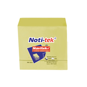[NAV-PST-BLOCKAM] Notas adhesivas Navitek color amarillo 3' x 3' 12 blocks con 100 hojas cada uno