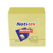 [NAV-PST-CUBOAM] Notas adhesivas Navitek color amarillo 3' x 3' block con 400 hojas