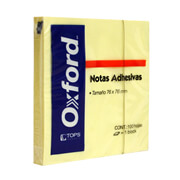 [ESS-PST-74759] Notas adhesivas Oxford color amarillo 3'x 3' block con 100 hojas