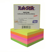 Notas adhesivas TUK stik 75mm x 75mm 5 colores neon