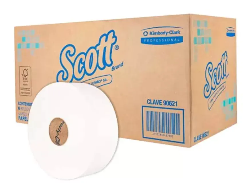 [LKC-HIGSR-90490] Papel Higiénico blanco Scott, caja c/6 bobinas 500m jumbo sr mod 90621