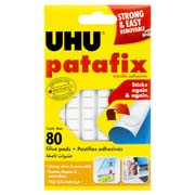 [STD-PEG-39125] Pastillas de pegamento UHU, Patafix color blanco con 80 almohadillas