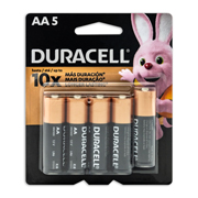 [DUR-PIL-AA] Pila alcalina Duracell AA blíster 4 + 1 pzas