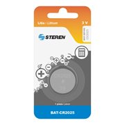 [STE-PIL-2025] Pila de litio cr2025 boton  STEREN  blister de 1 pza