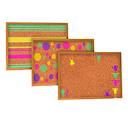 [GBC-PIZ-P4168] Pizarrón de corcho GBC con diseño marco tipo madera  40x60cm