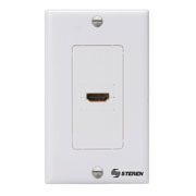 [STE-PLAC-255] Placa de pared con conector hdmi hembra jack STEREN 1 pza