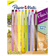 [BER-PLU-216319] Plumigrafo Paper Mate flair con aroma estuche con 16 piezas