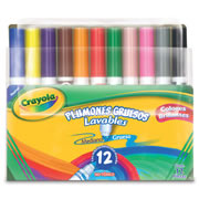 [CRA-PLU-580808] Plumones Crayola brillantes gruesos lavables 12 piezas