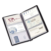 Porta tarjetas Cardinal negro 11.1 x 19.5 cm para 72 tarjetas