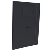 Portablock con sujetador Oxford carta color negro