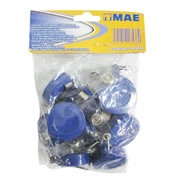 [MAE-YOY-10A] Portagafetes tipo yoyo mae azul bolsa con 10 piezas