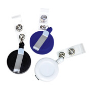 [MAE-YOY-10N] Portagafetes tipo yoyo mae negro sólido bolsa con 10 piezas