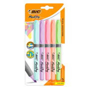 [BIC-MAR-BL5SURT] RESALTADORES BIC BRITE LINER PASTEL 5 PIEZAS COLORESSURTIDOS