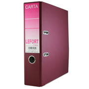 Registrador Lefort carta color vino .