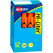 [AVE-MAR-C24050] Resaltador Hi-Liter naranja 12 piezas AVERY color naranja