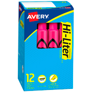 [AVE-MAR-C24010] Resaltador Hi-Liter rosa 12 piezas AVERYcolor rosa