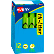 [AVE-MAR-C24020] Resaltador Hi-Liter verde 12 piezas AVERY color verde