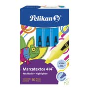 [PEL-MAR-016008C] Resaltador de texto Pelikan 414 azul caja con 10 piezas