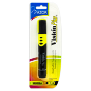 [AZO-MAR-2610AM] Resaltador de texto Vision Plus punta cincel 6 mm color amarillo blíster