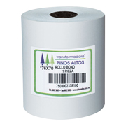 [PIN-ROL-RB7670] Rollo de papel bond Pinos Altos 76 x 70 mm caja con 50 rollos a granel