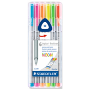 [STD-MAR-B6NA6] Rotulador Staedtler triplus fineliner colores neón, estuche con 6 piezas