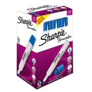 [BER-MAR-2184213] SHARPIE ACUACOLOR 12PZ  C/AZUL OSC CAJA CON 12 MARCADORES BASE AGUA C AZUL