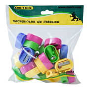 [DIE-SAC-9579] Sacapuntas de plástico Dietrix bolsa con25 piezas de colores